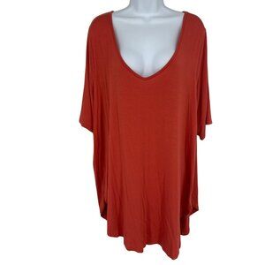 Torrid Super Soft Rust Orange Knit V-Neck Dolman Sleeve Top Size 3X